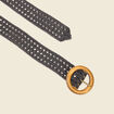 Ceinture tressée perforée noir femme