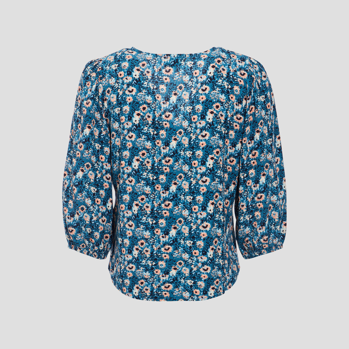 Blouse éco-responsable bleu canard femme