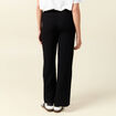 Pantalon loose taille haute fluide noir femme
