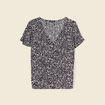 Chemise manches courtes noir femme