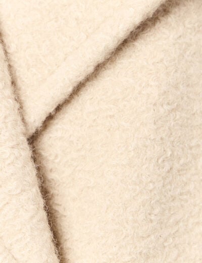 Caban oversize court beige femme
