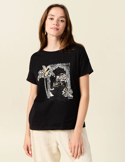 T-shirt éco-responsable noir femme