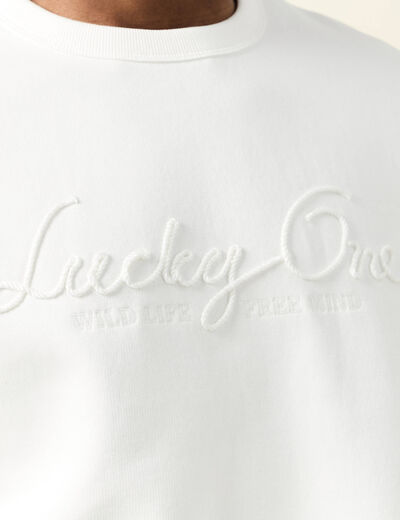 Sweat manches longues ecru homme
