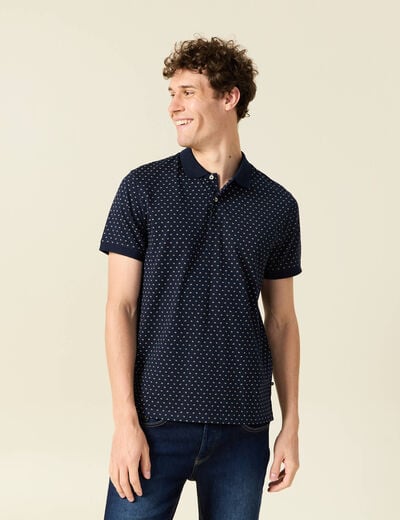 Polo éco-responsable bleu marine homme