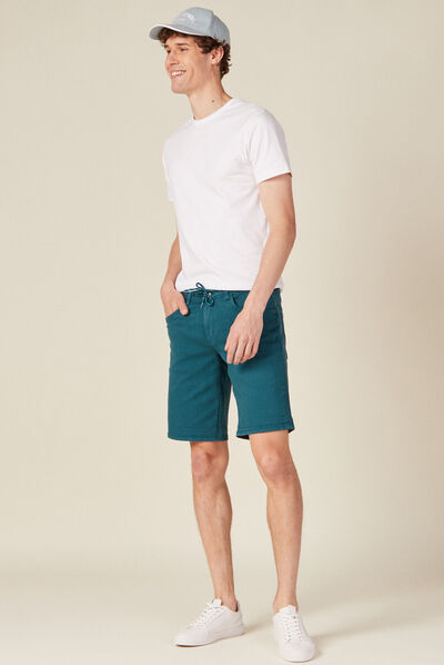 Bermuda éco-responsable vert canard homme
