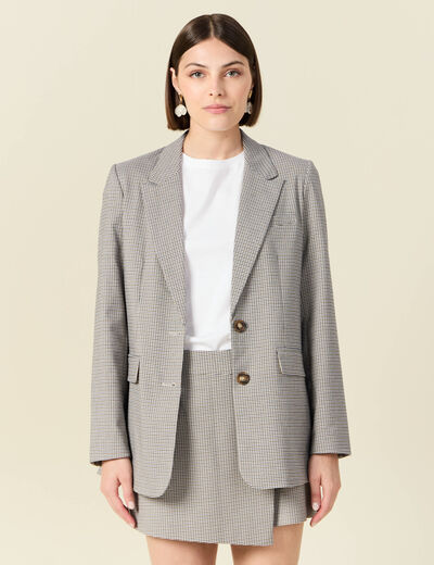 Veste blazer éco-responsable bleu marine femme