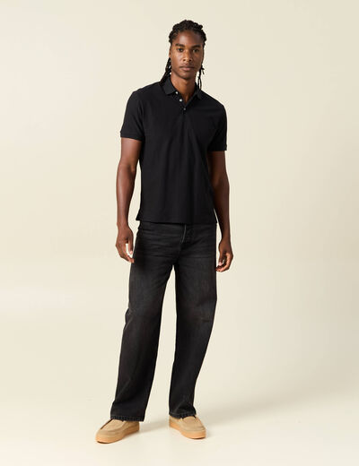 Polo manches courtes noir homme