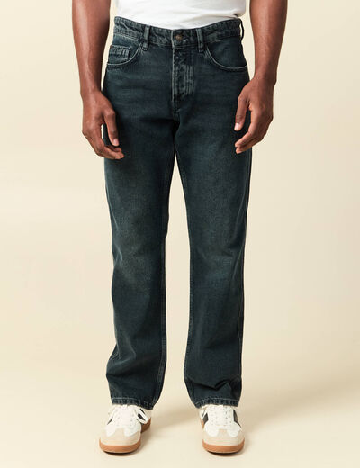 Jeans regular longueur 32 en coton bleu homme
