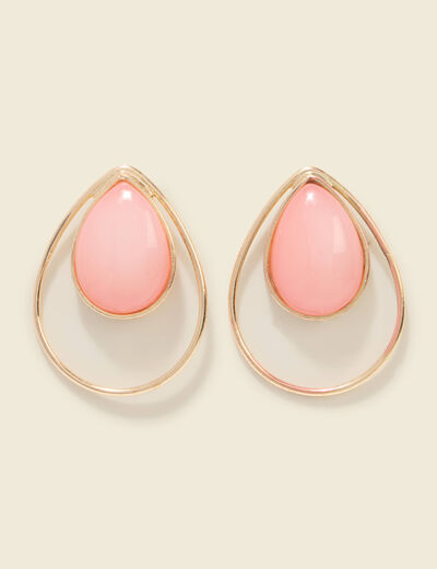 Boucles d'oreilles rose femme