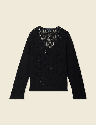 Pull éco-responsable noir femme