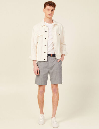 Short à ceinture bleu marine homme