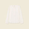 Chemise manches longues creme femme