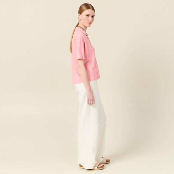 chemise manches courtes rose femme Chemise manches courtes rose femme