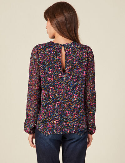 Blouse éco-responsable multicolore femme