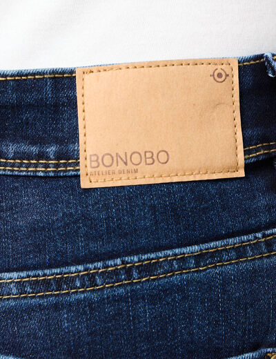 Jeans bootcut taille haute denim brut femme