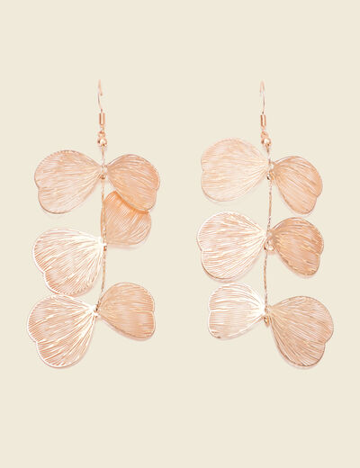 Boucles d'oreilles pendantes couleur or femme