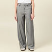 Pantalon large fluide gris femme
