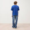 T-shirt ample en coton manches courtes bleu electrique homme