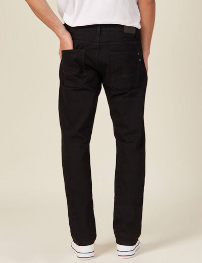 Jeans straight éco-responsable denim noir homme