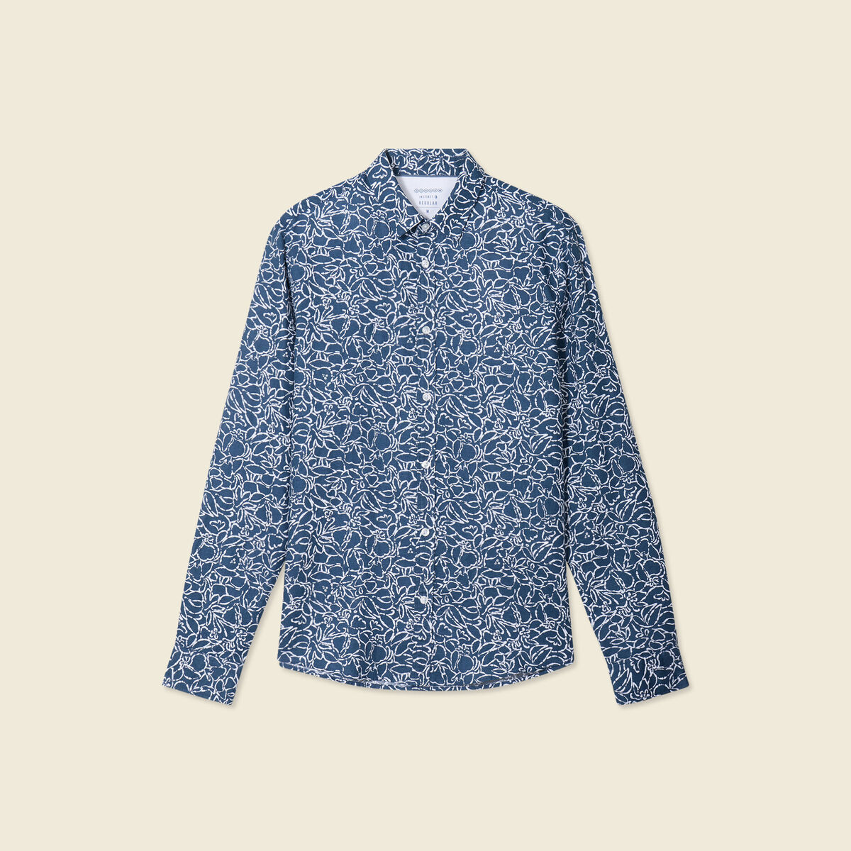 Chemise manches longues bleu homme
