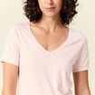 T-shirt manches courtes rose clair femme