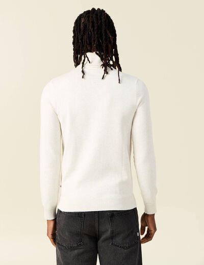 Pull manches longues ecru homme