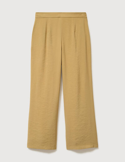 Pantalon loose taille standard camel femme