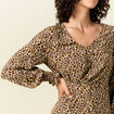 Robe longue &eacute;vas&eacute;e taupe femme