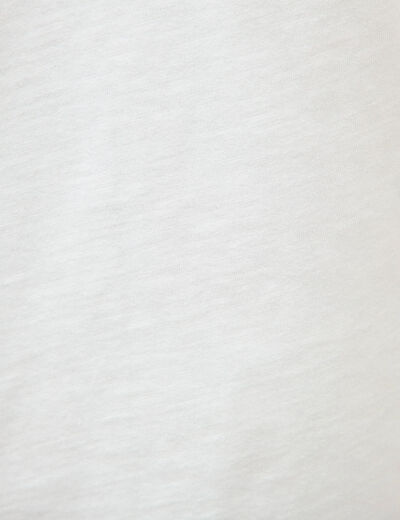 T-shirt ample en coton manches courtes ecru homme