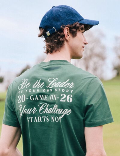 T-shirt en coton vert homme