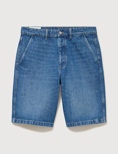 Bermuda en jean coton denim stone homme