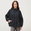 Parka oversize d&eacute;perlante &agrave; capuche noir femme