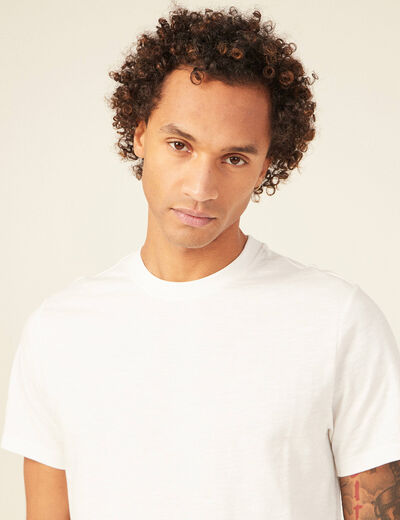 T-shirt éco-responsable ecru homme