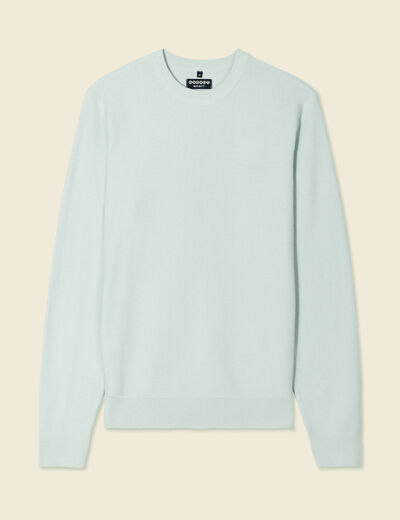 Pull éco-responsable bleu clair homme