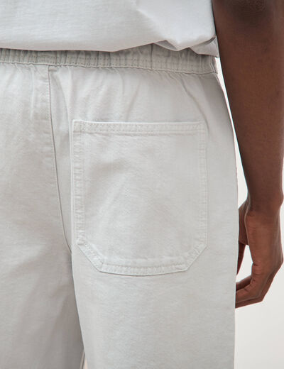 Bermuda en coton gris clair homme