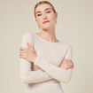 T-shirt femme maille unie Instinct beige femme