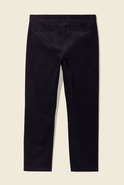 Pantalon chino tapered velours noir homme