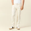 Jeans straight 5 poches ecru homme