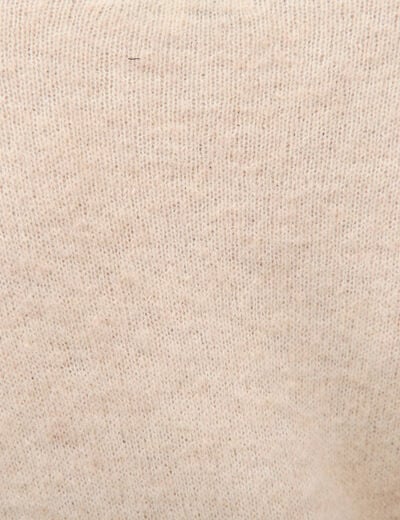 Robe droite courte manches longues creme femme
