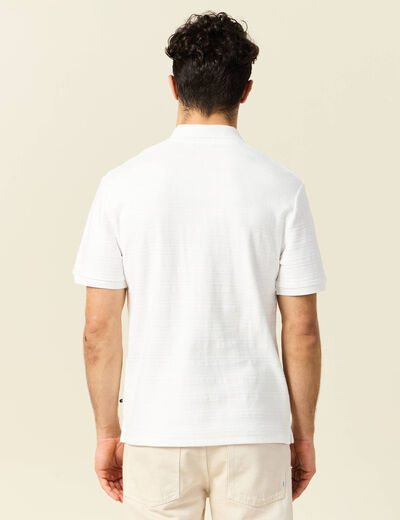 Polo manches courtes ecru homme