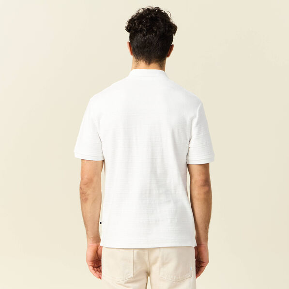 Polo manches courtes ecru homme