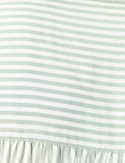 Blouse manches longues vert olive femme