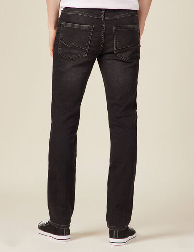 Jeans straight ultra stretch denim noir homme