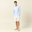 Bermuda droit &eacute;lastiqu&eacute; ecru homme