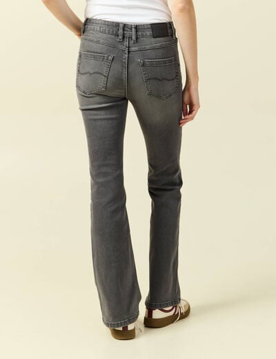 Jeans bootcut denim gris clair femme