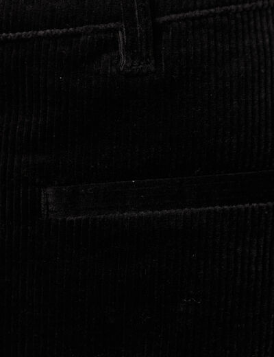 Jupe droite velours noir femme