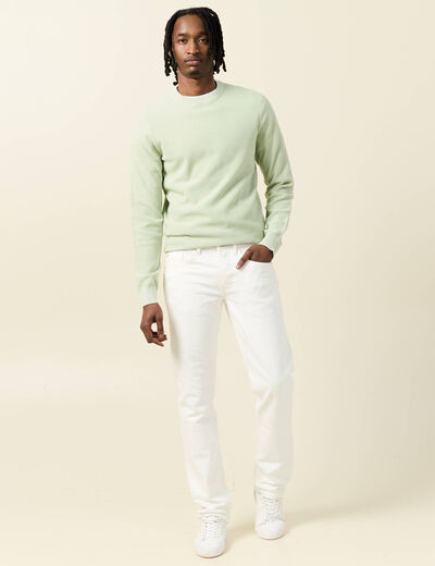 Pull éco-responsable vert clair homme
