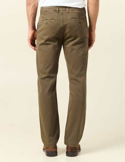 Pantalon chino straight camel homme