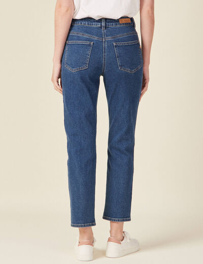 Jeans straight taille haute denim stone femme