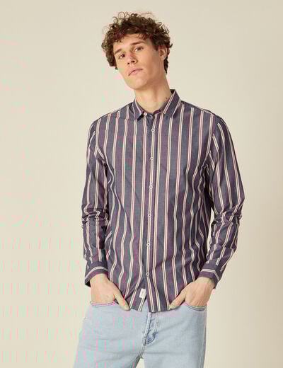 Chemise éco-responsable bleu marine homme